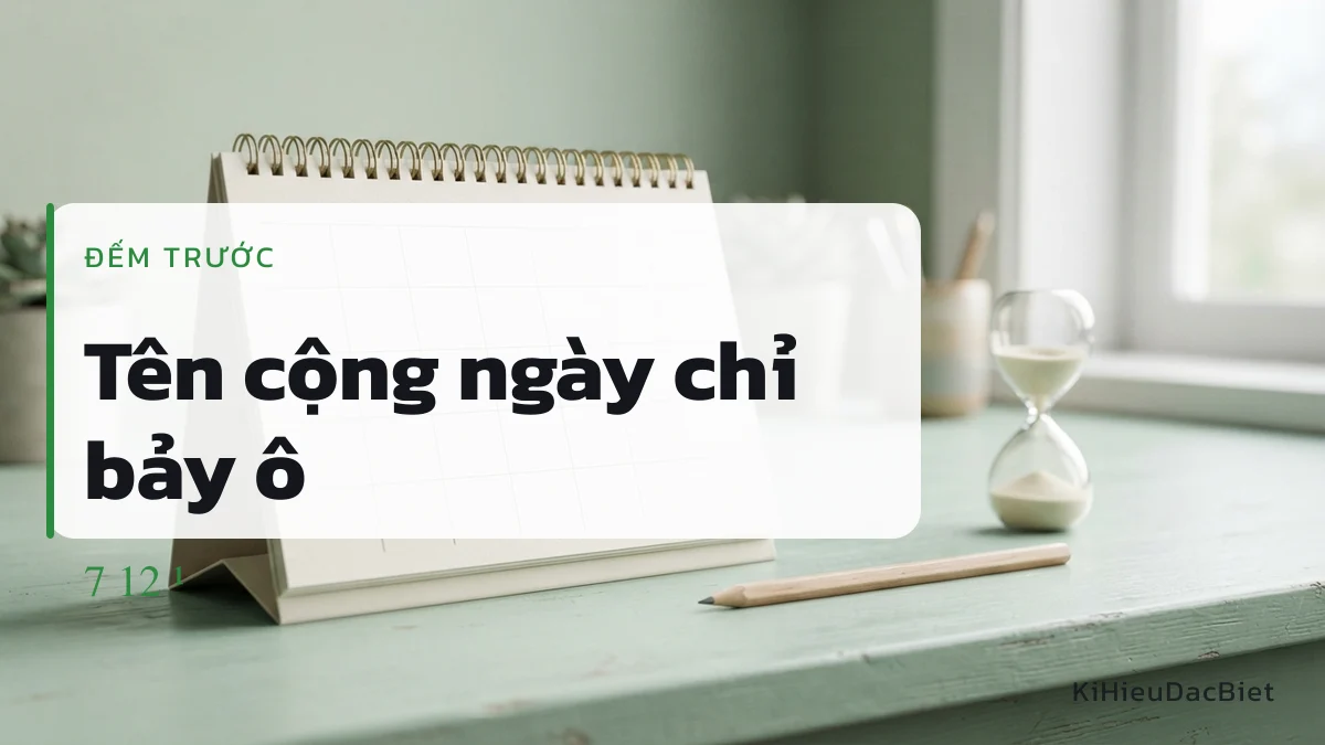 Ghép tên với ngày trên dòng chỉ tốn bảy ô