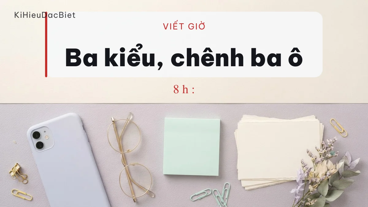Ba kiểu viết giờ trong tên và số ô từng kiểu