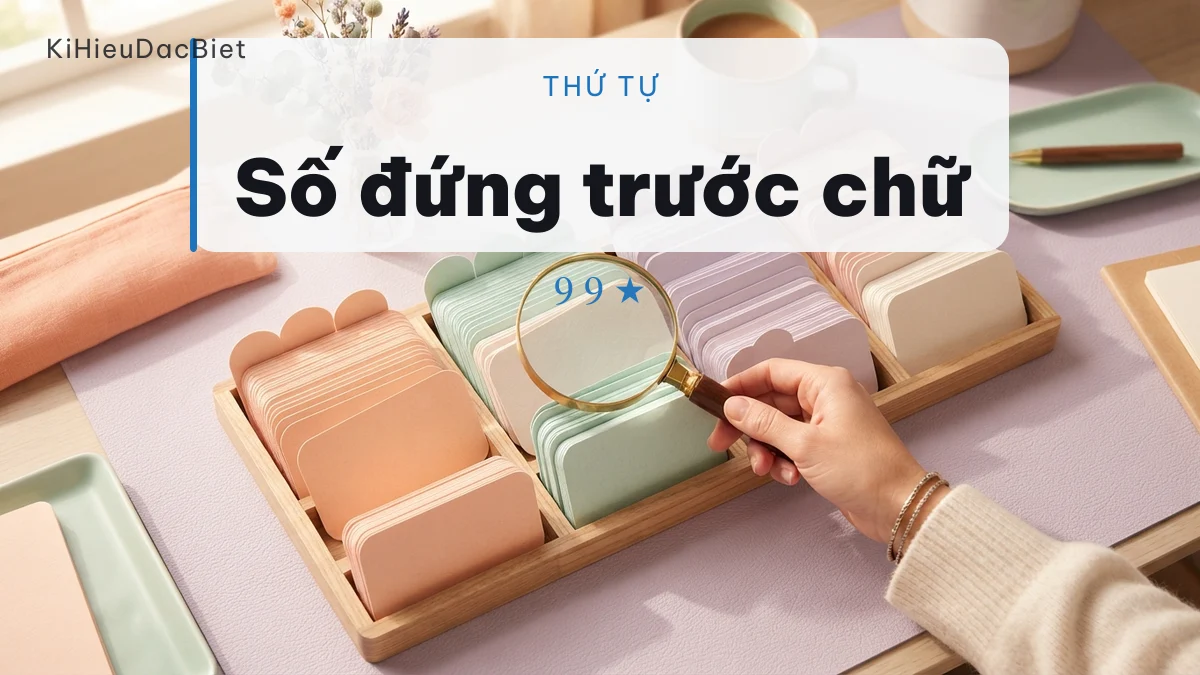 Tên bắt đầu bằng số nằm đầu danh sách sắp theo tên