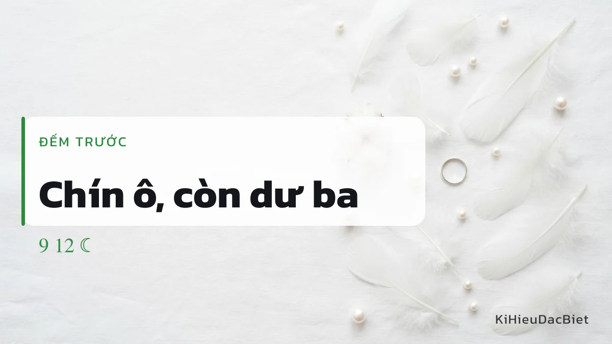 Tên chín ô chỉ còn ba ô cho trang trí