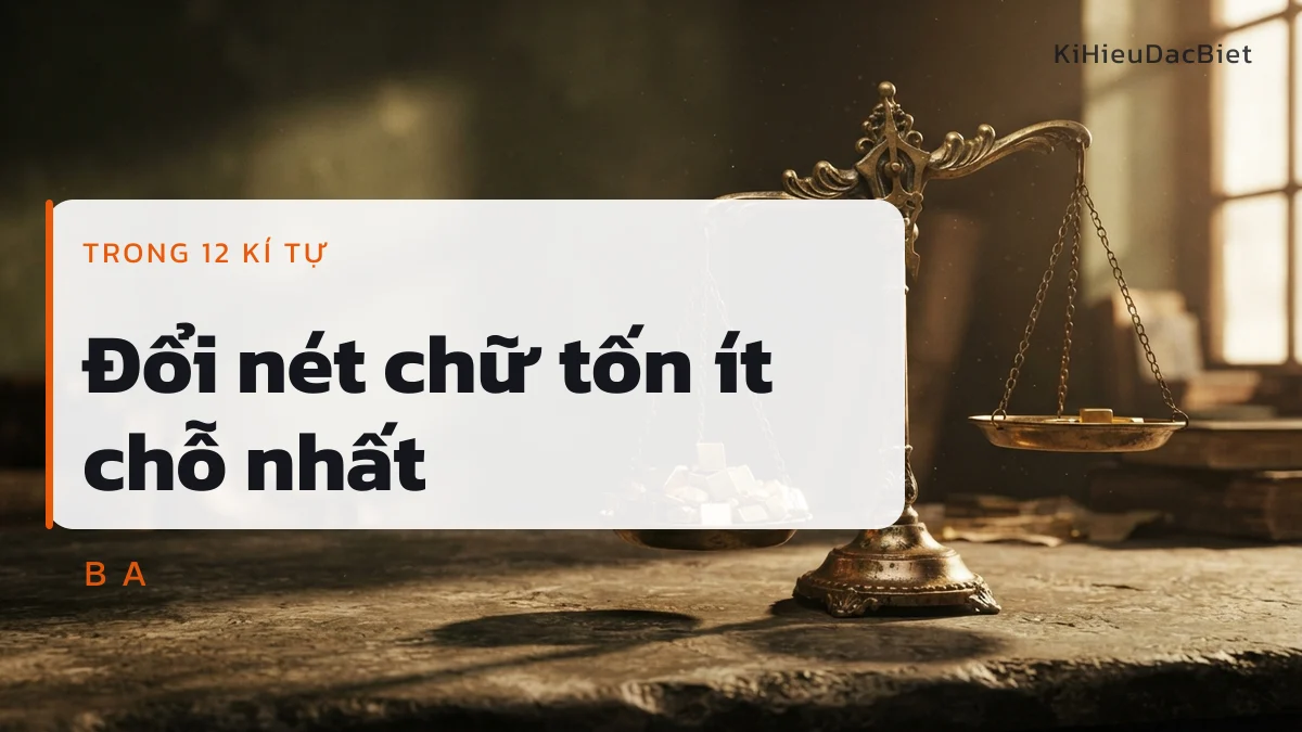 Đổi nét chữ là cách phân biệt tốn ít chỗ nhất