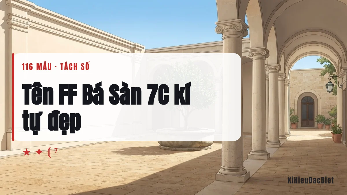 Tên Bá Sàn 7C viết bằng kí tự đặc biệt