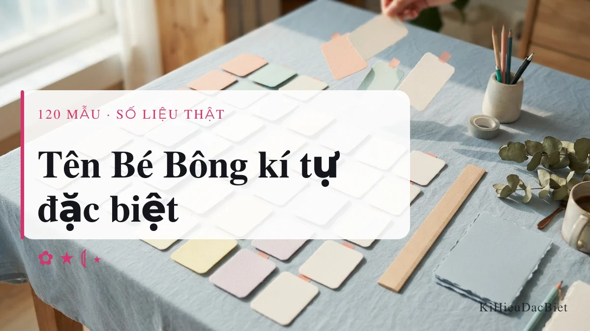 Tên Bé Bông viết bằng kí tự đặc biệt