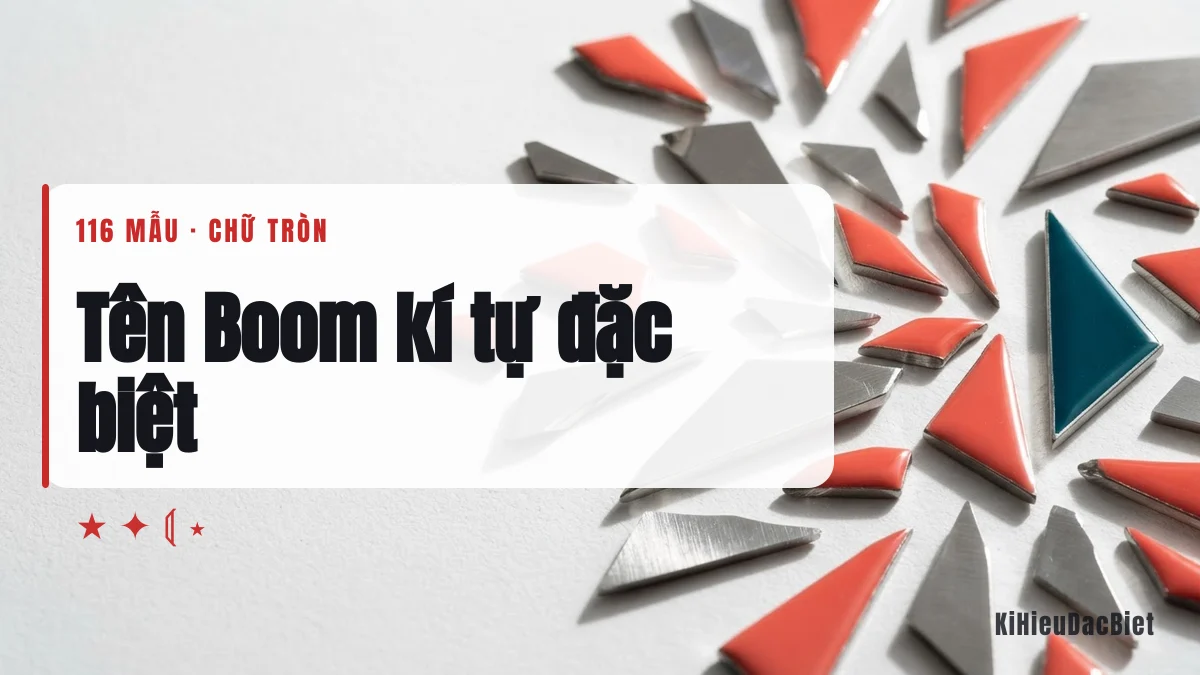 Tên Boom viết bằng kí tự đặc biệt