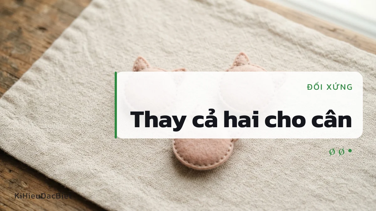 Thay cả hai chữ o để tên nhìn cân đối