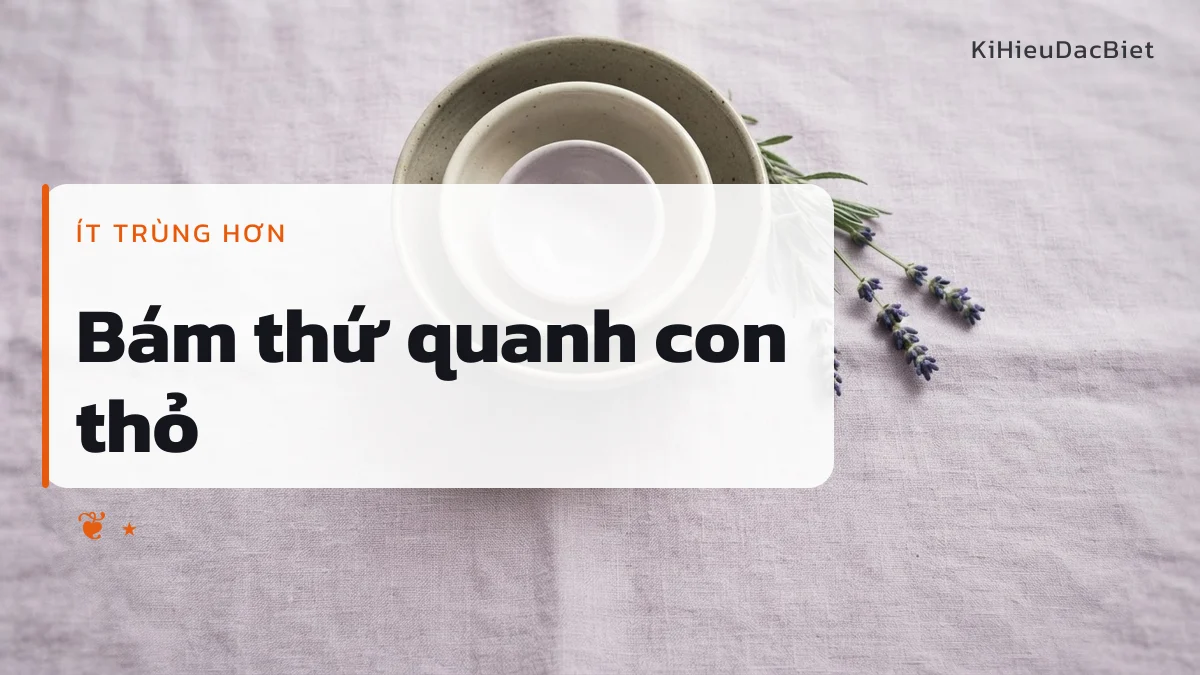 Nhóm kí hiệu quanh con thỏ ít trùng hơn emoji thỏ
