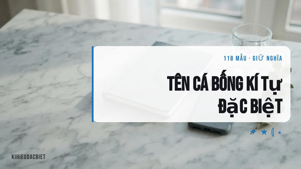 Tên Cá Bống viết bằng kí tự đặc biệt