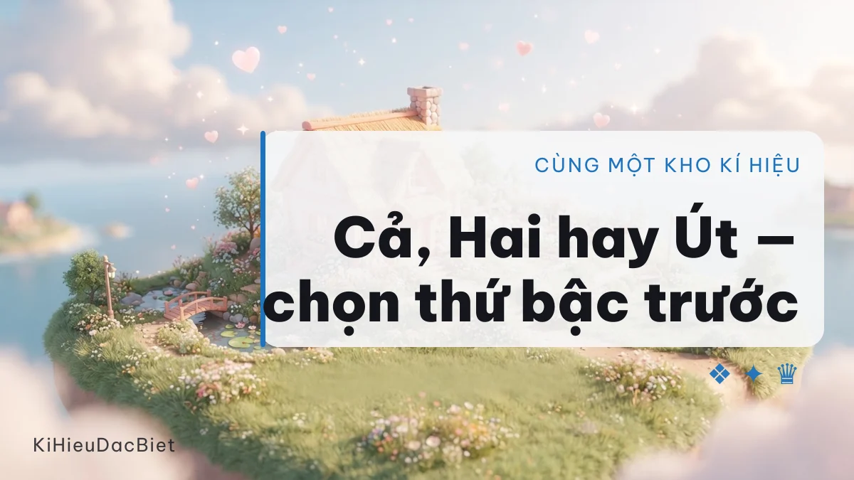 Ba biến thể Cậu Cả, Cậu Hai, Cậu Út dùng chung kho kí tự đặc biệt