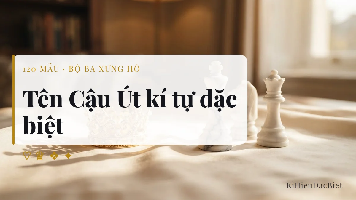 Tên Cậu Út viết bằng kí tự đặc biệt