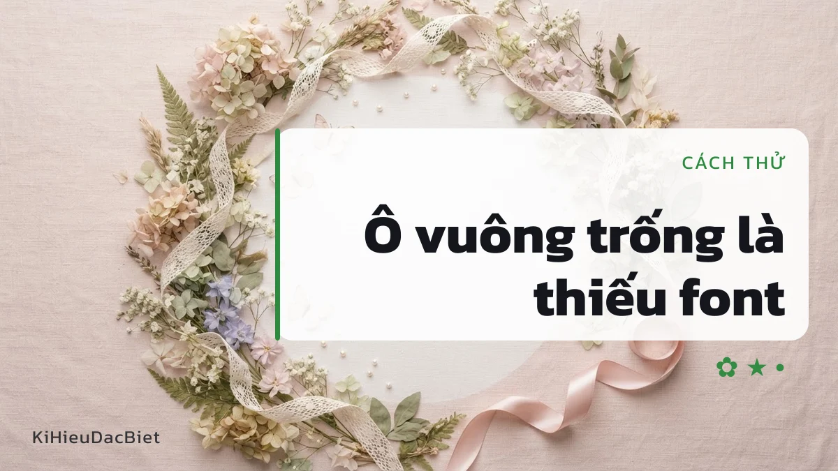 Ô vuông trống nghĩa là game thiếu font chữ Nhật