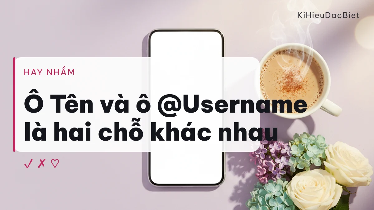 Phân biệt ô tên hiển thị và ô username khi đổi tên theo CORTIS