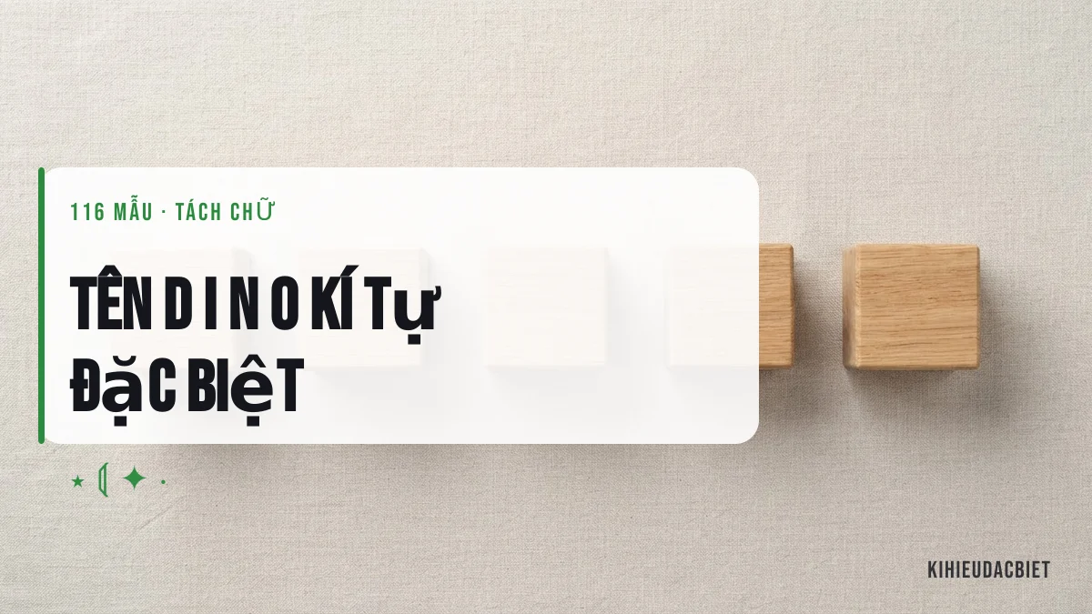 Tên D I N O viết bằng kí tự đặc biệt