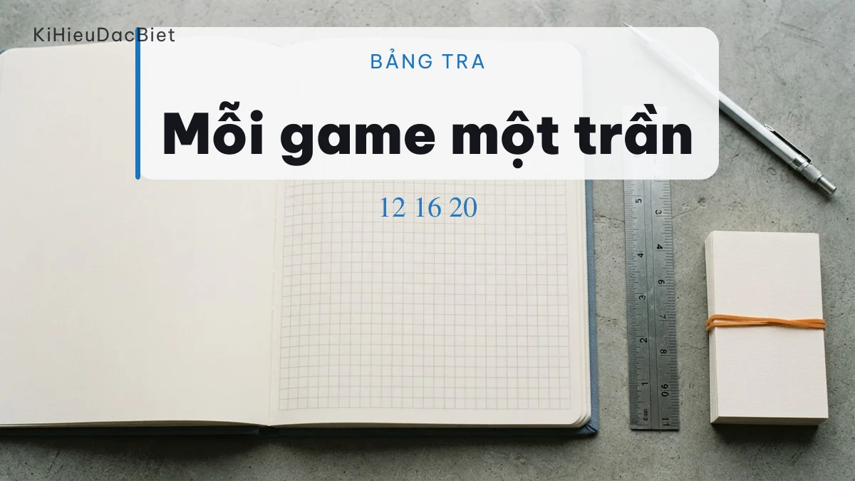 Bảng giới hạn số kí tự của các game phổ biến