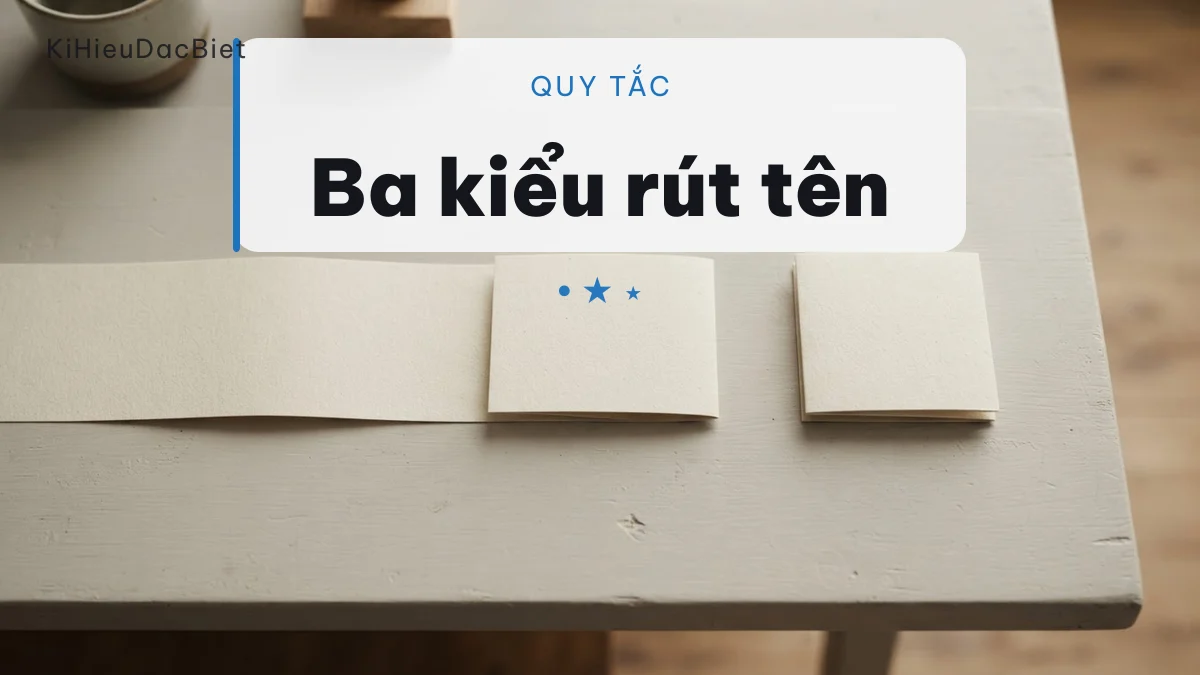 Ba kiểu rút tên dài thành nickname ngắn