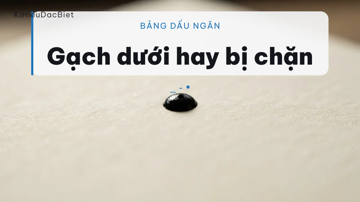 Bảng dấu ngăn nào được ô đổi tên chấp nhận