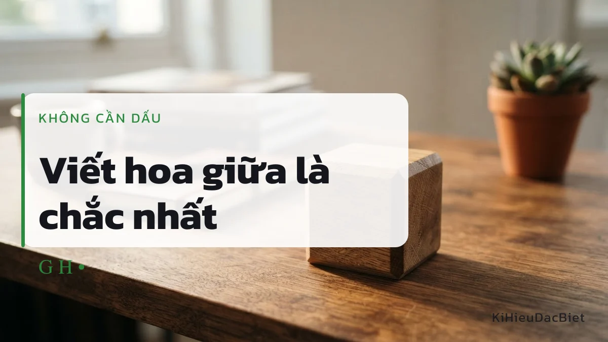 Viết hoa chữ đầu mỗi từ để khỏi cần dấu ngăn