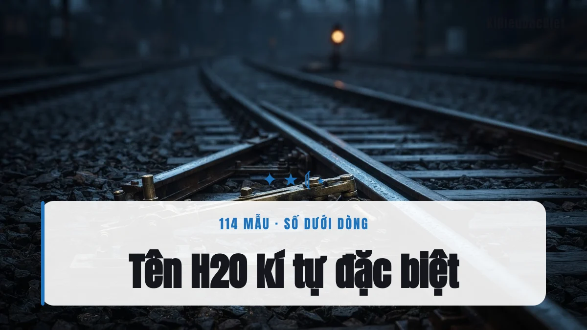 Tên H2O viết bằng kí tự đặc biệt