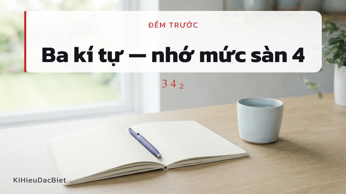 Tên ba kí tự cần thêm kí hiệu cho đủ mức sàn