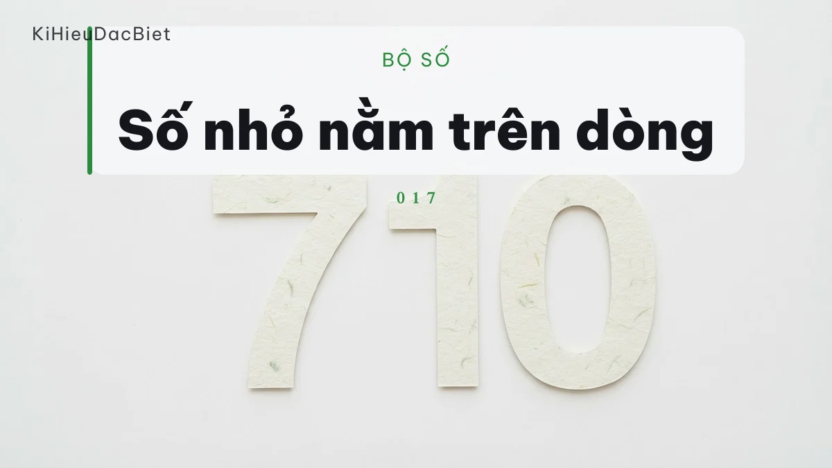 Bộ số trên dòng để viết năm sinh nhỏ gọn