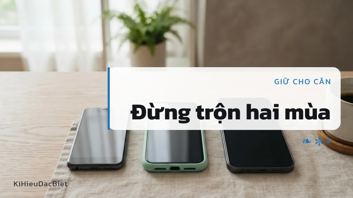 Trộn kí hiệu hai mùa khác nhau làm tên rối
