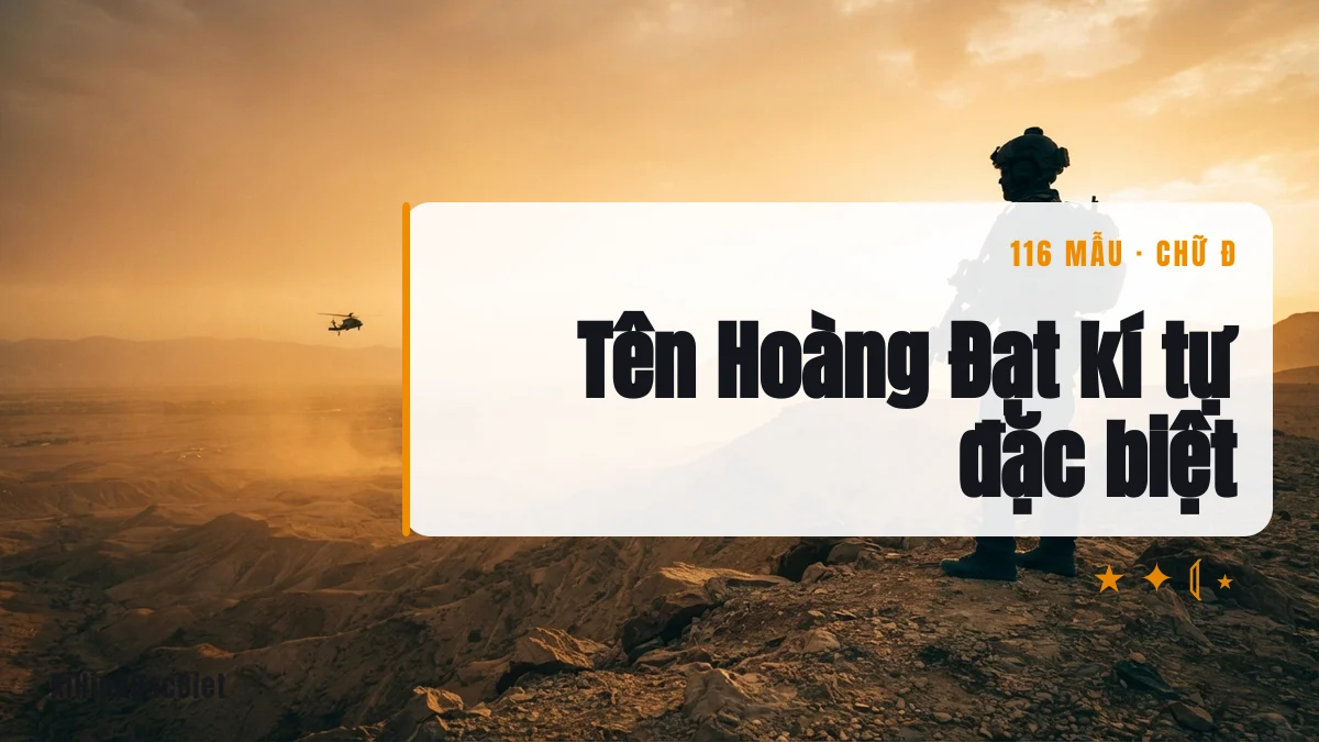 Tên Hoàng Đạt viết bằng kí tự đặc biệt