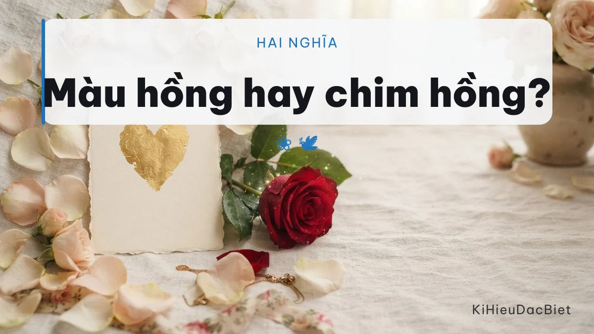 Chữ hồng có hai nghĩa và hai sắc thái rất khác nhau