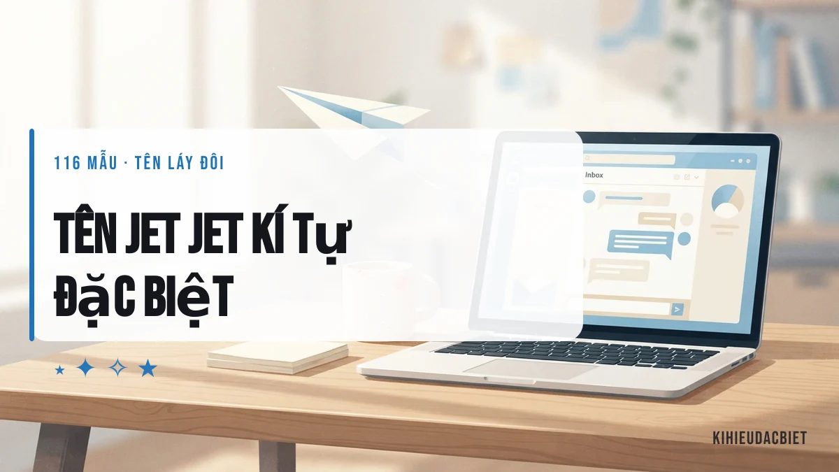 Tên Jet Jet viết bằng kí tự đặc biệt, mẫu tên láy đôi