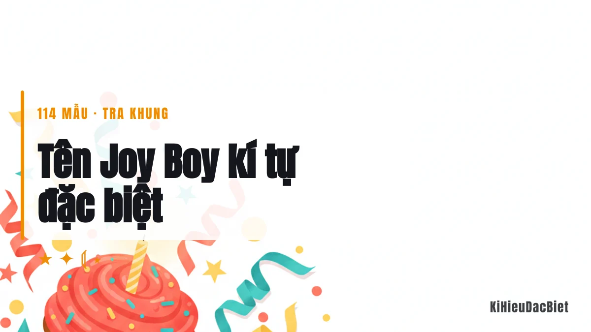 Tên Joy Boy viết bằng kí tự đặc biệt