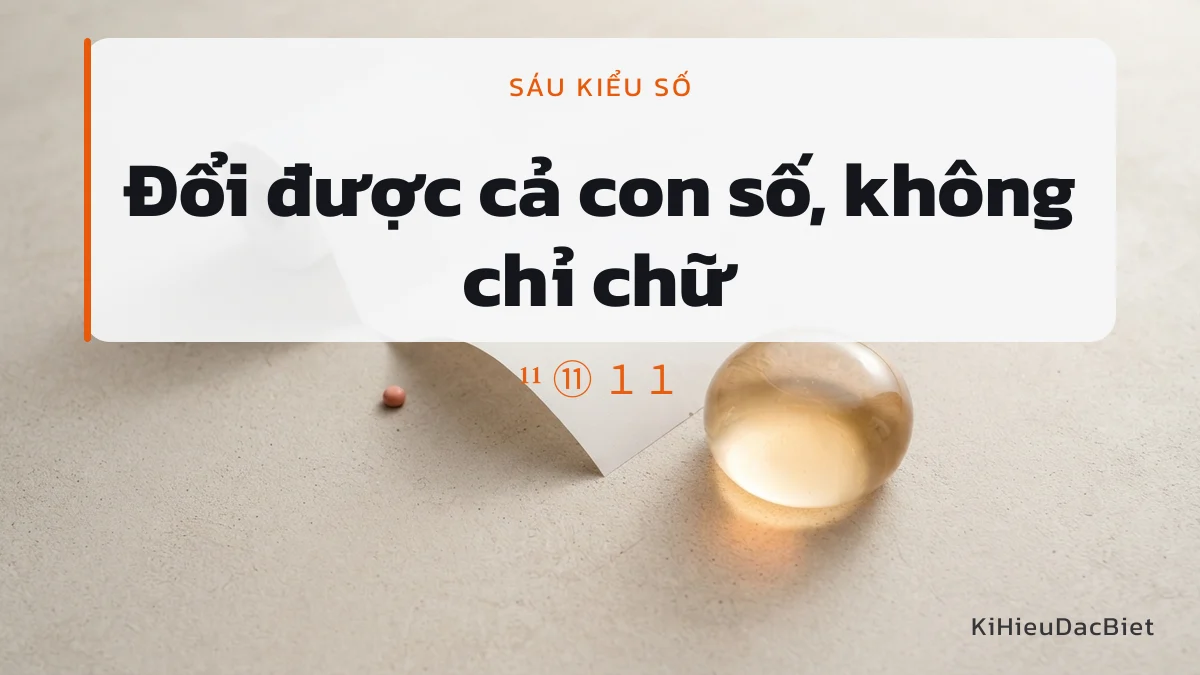 Sáu kiểu chữ số Unicode dùng cho tên K11