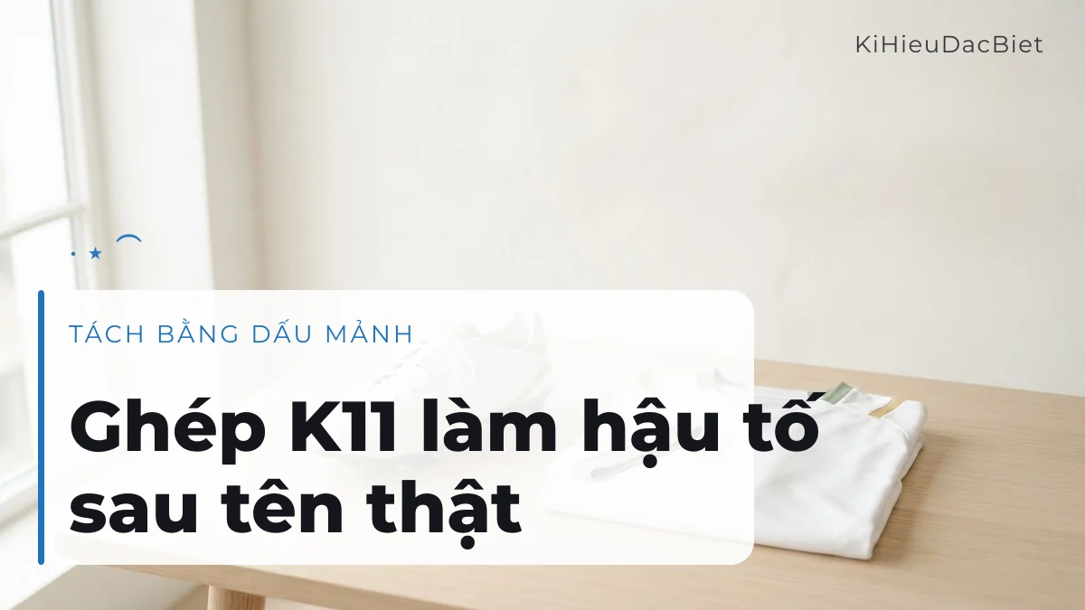 Cách ghép K11 làm hậu tố sau tên thật trong game