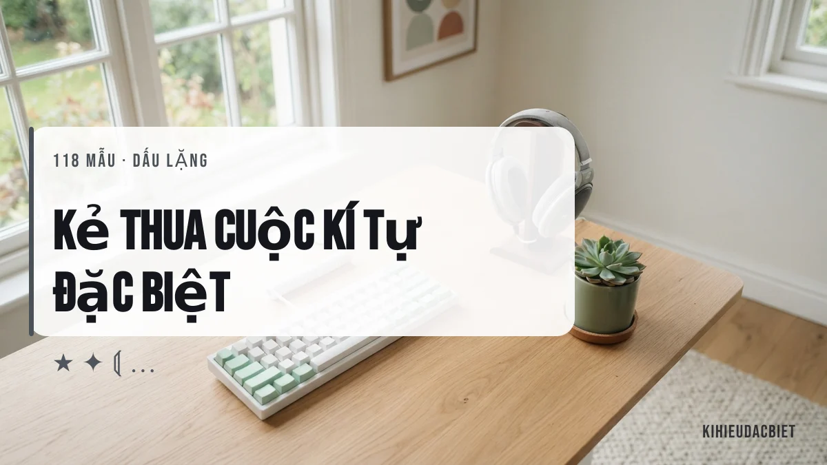 Tên Kẻ Thua Cuộc viết bằng kí tự đặc biệt