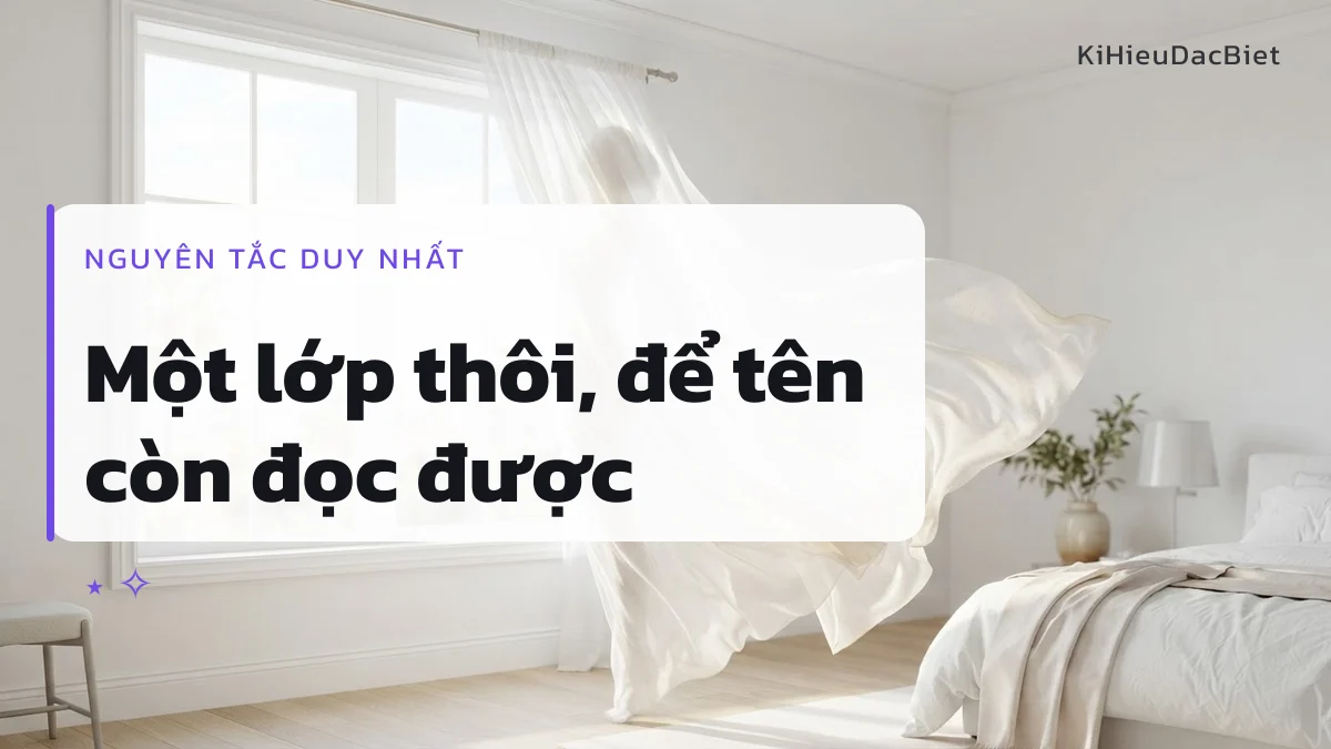 Giữ một lớp trang trí để tên Khả Như còn đọc được