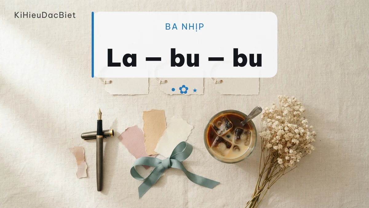 Đặt kí hiệu đúng ranh giới nhịp của tên Labubu