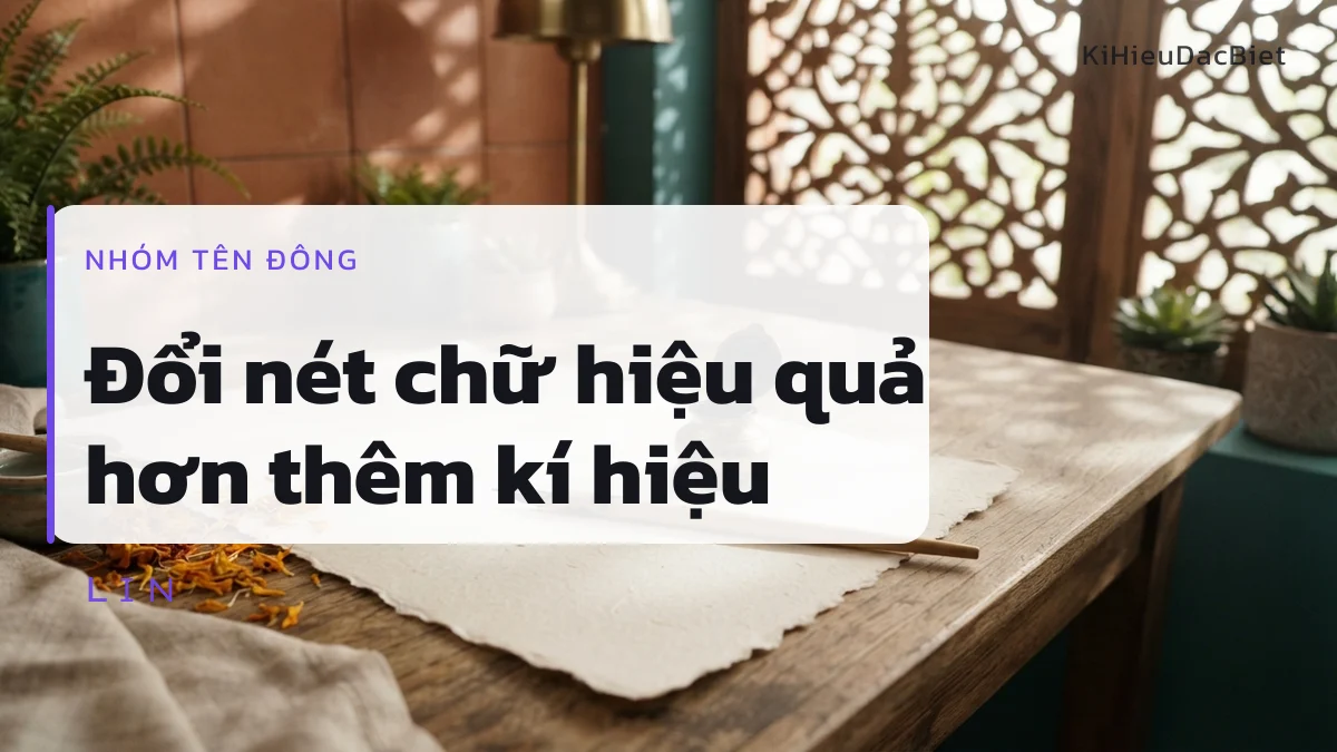 Đổi kiểu chữ Unicode để tên Linh Nhi khác với nhóm tên có chữ Linh