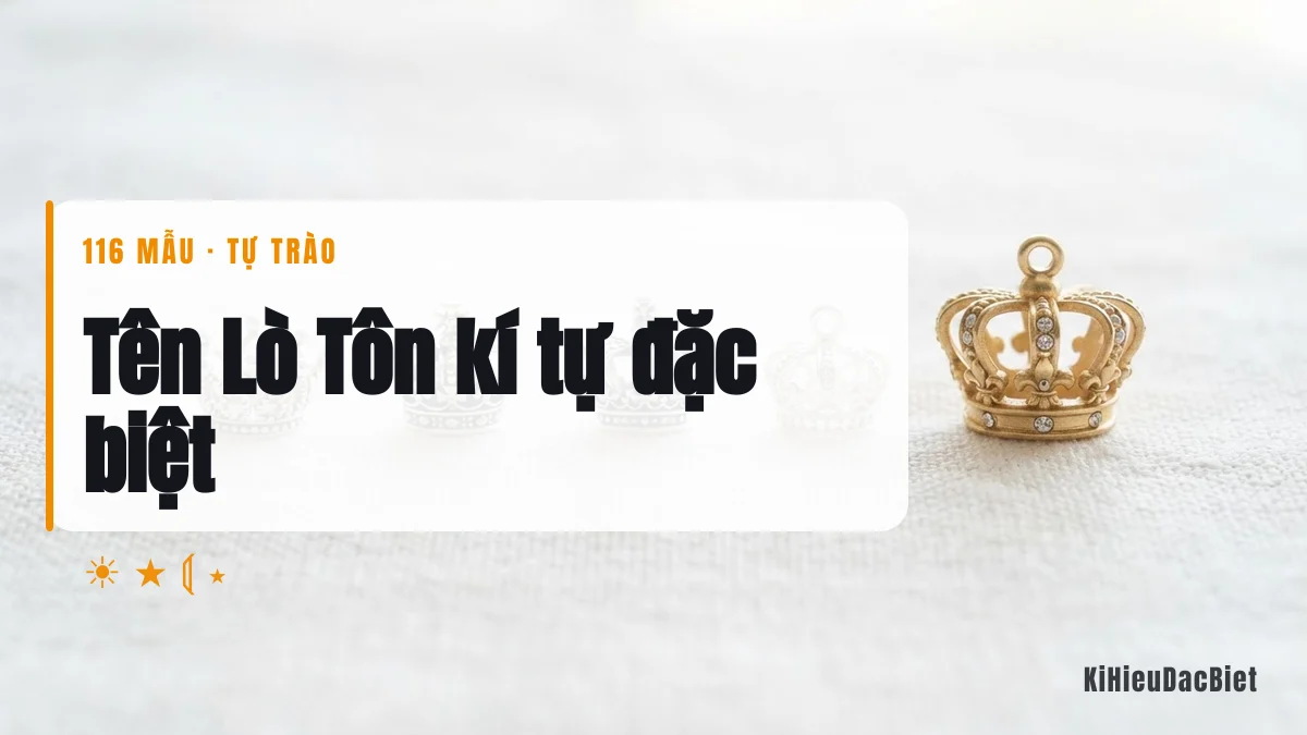 Tên Lò Tôn viết bằng kí tự đặc biệt