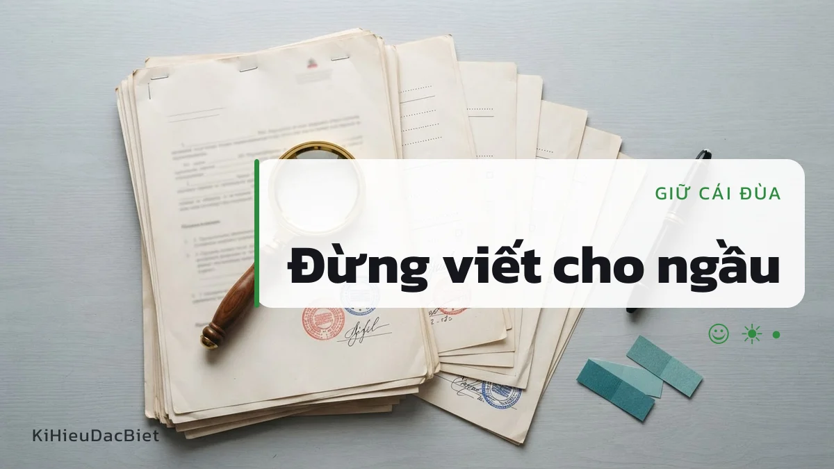 Biệt danh tự trào không hợp với khung nghiêm trang
