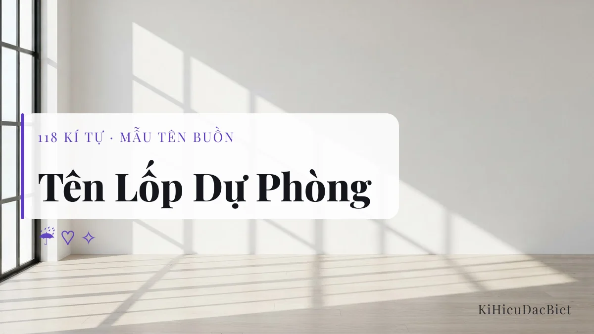 Tên Lốp Dự Phòng viết bằng kí tự đặc biệt