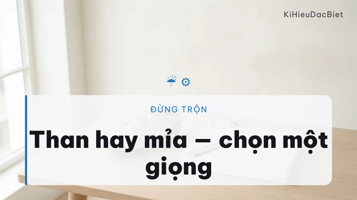 Chọn giọng cho tên Lốp Dự Phòng bằng nhóm kí hiệu