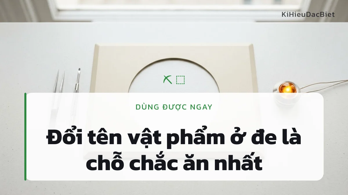Đổi tên vật phẩm bằng đe là nơi kí tự đặc biệt dùng được chắc chắn nhất trong Minecraft