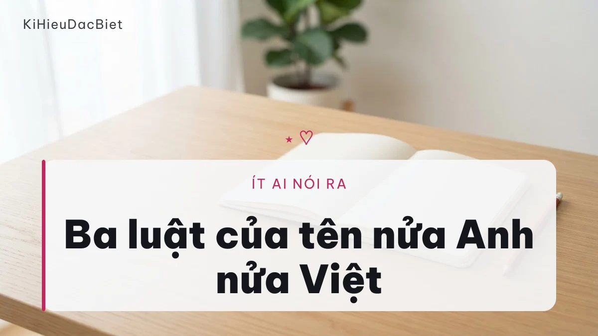 Ba luật khi trộn tiếng Anh và tiếng Việt trong một cái tên