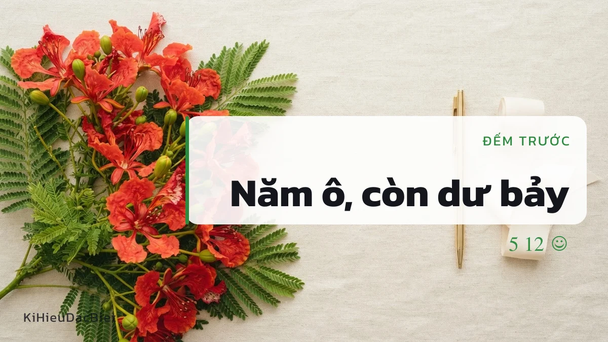 Tên năm ô còn dư bảy ô cho trang trí