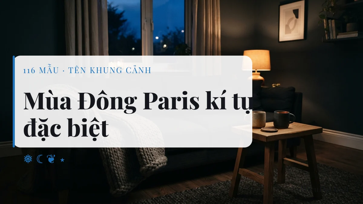 Tên Mùa Đông Paris viết bằng kí tự đặc biệt