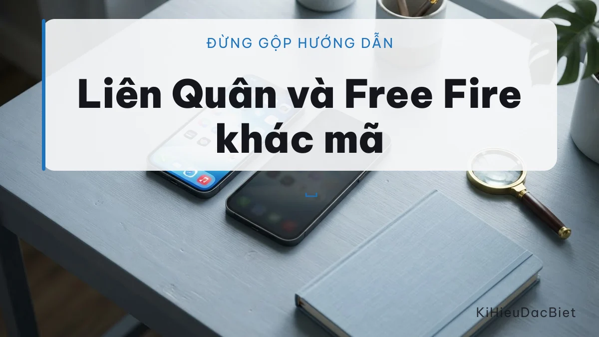 Liên Quân Mobile và Free Fire dùng hai mã kí tự khoảng trống khác nhau