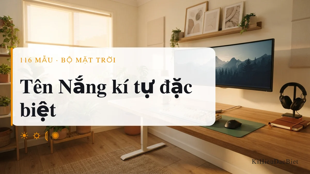 Tên Nắng viết bằng kí tự đặc biệt