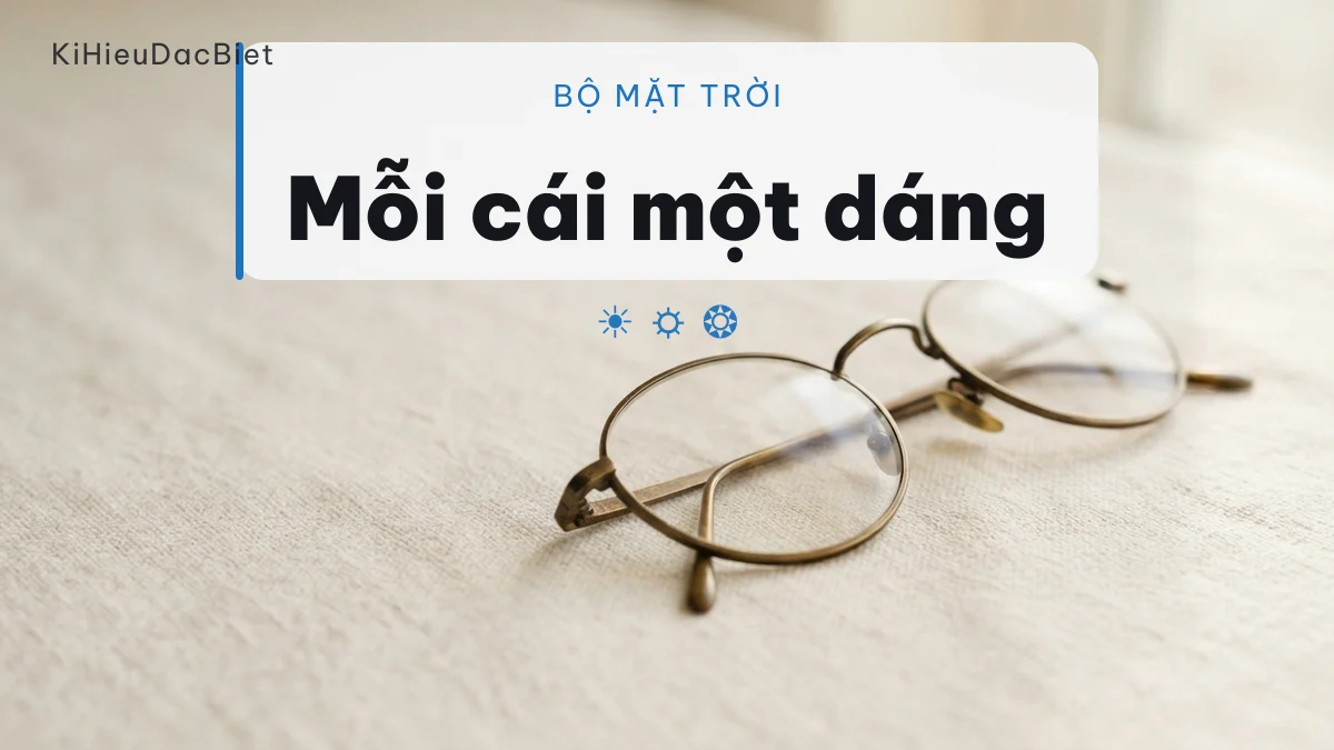 Bộ kí tự mặt trời đầy đủ trong Unicode