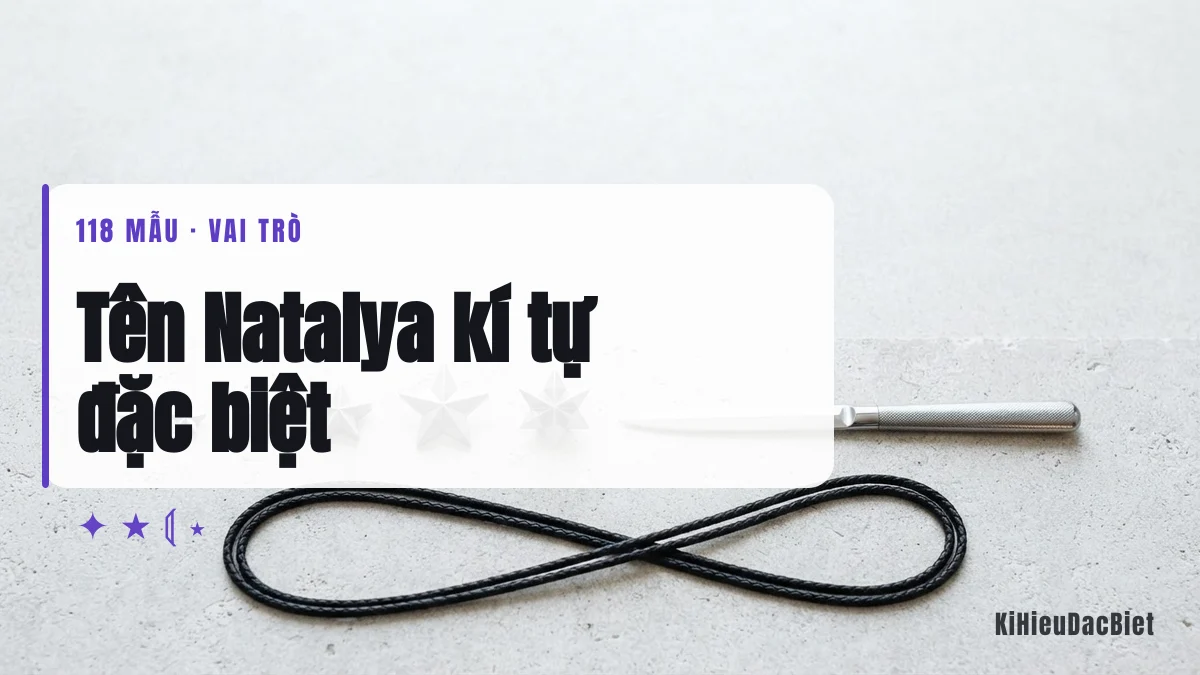 Tên Natalya viết bằng kí tự đặc biệt