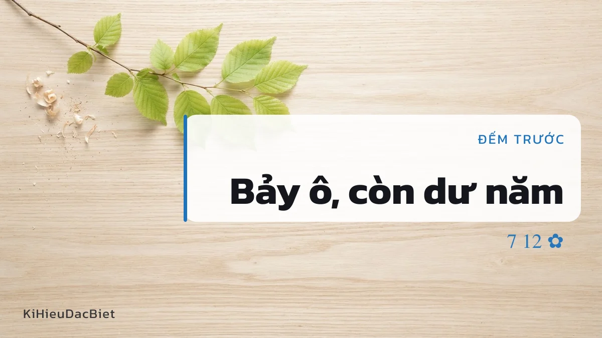 Tên NgocLan bảy ô còn dư năm ô cho trang trí