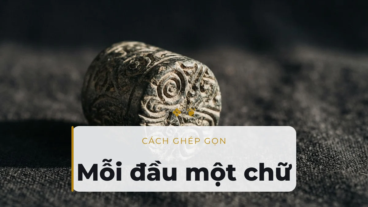 Cách gắn kí hiệu cho tên hai chữ có hai hình ảnh riêng