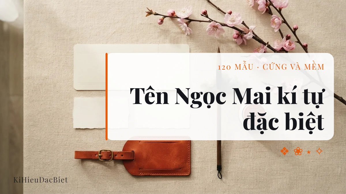 Tên Ngọc Mai viết bằng kí tự đặc biệt
