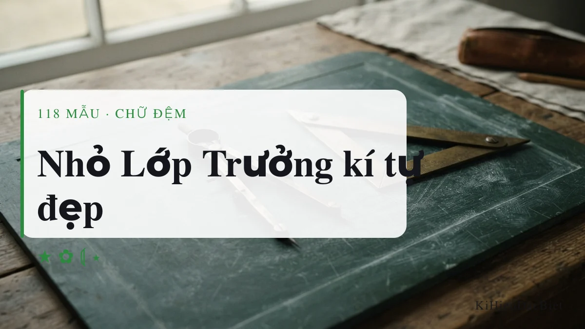 Tên Nhỏ Lớp Trưởng viết bằng kí tự đặc biệt
